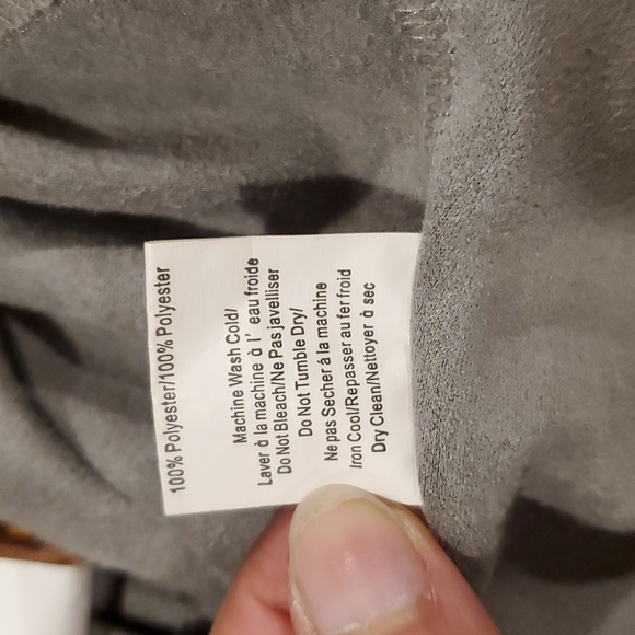 Microsuede Grey Lace up Halter Top - Picture 6 of 6